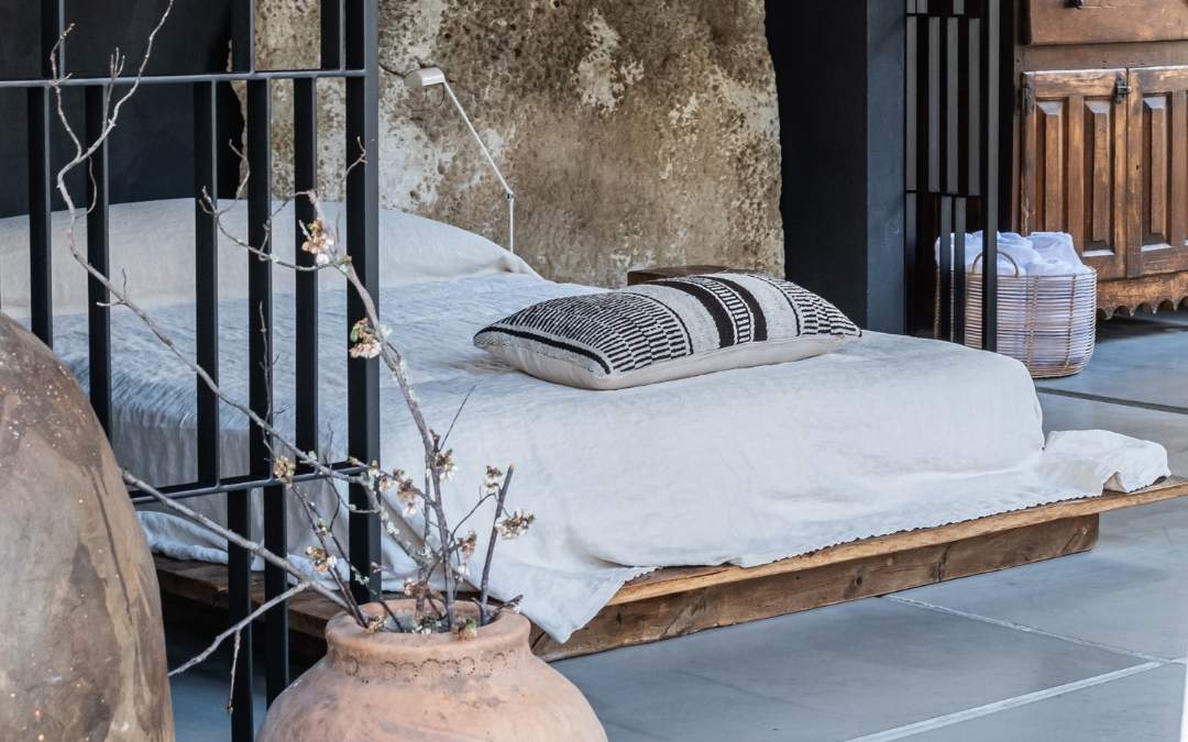 cama en casa de verano
